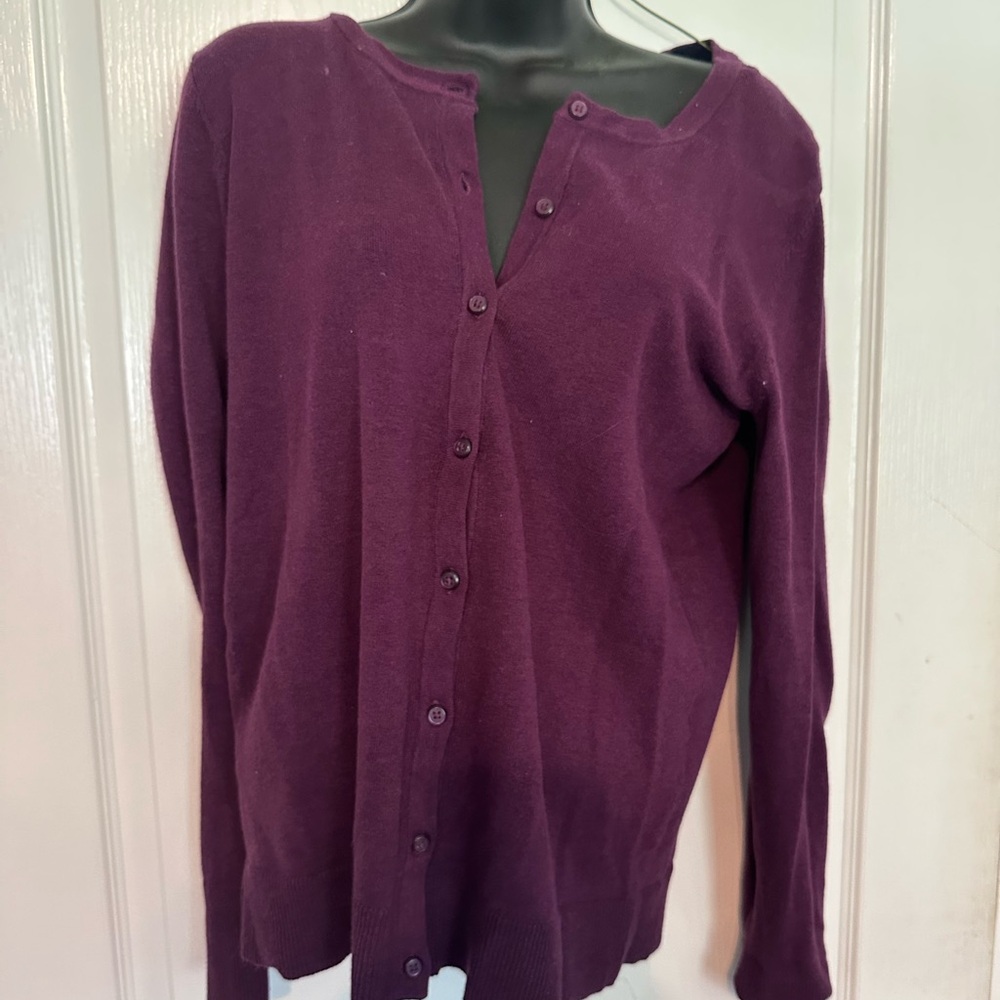 Merona Burgundy Knit Cardigan
